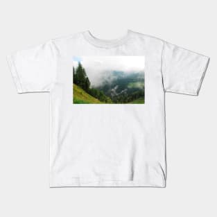 Low Cloud Over Carnic Alps Near Sauris Kids T-Shirt